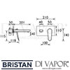 Bristan Claret Wall Mounted Basin Mixer Whit Chrome Tap Dimensions